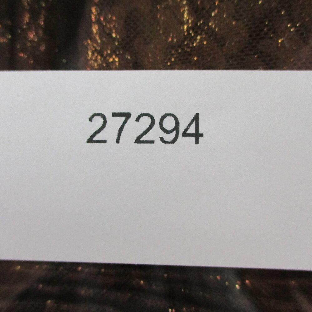 SKIMS Cami Dress Womens XL Bronze Foil Mesh Slip Cami Logo Allover Print NWT - Picture 7 of 7